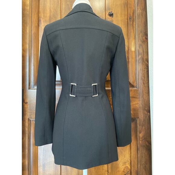 Vintage Bebe Women’s Double Breasted Black Jacket size 4 - Picture 4 of 13
